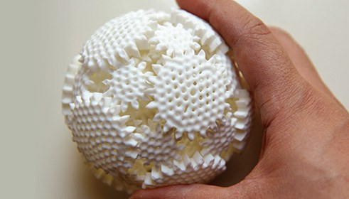 Mechaneu v1 / 3D printed spherical gear system kinetic sculpture